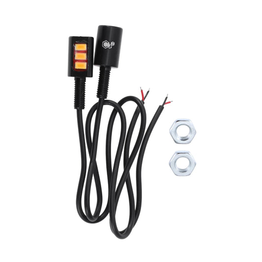 2 x License Plate Light 12V LED Tag Lamp for Motorcycle Yellow Universal