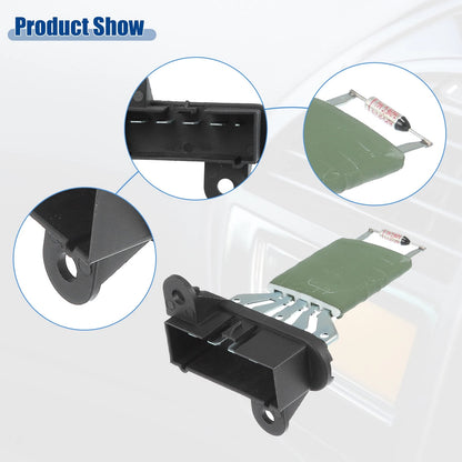 HVAC Blower Motor Resistor for Chrysler Sebring - Black Green Silver Tone