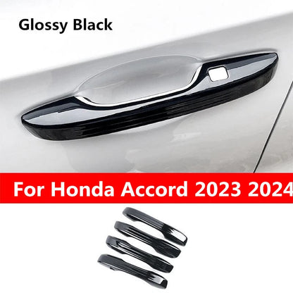 4X Glossy Black Door Handle Cover Trim for Honda Accord (2023–2024)