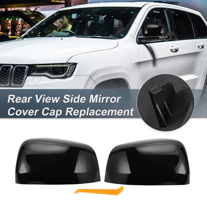 Rearview Mirror Cover Cap Gloss Black for Jeep Grand Cherokee and Dodge