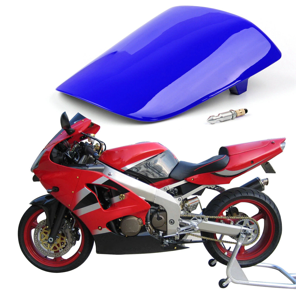 Pillion Seat Cover for Kawasaki ZX6R 2000-2002 Blue (2000-2002)