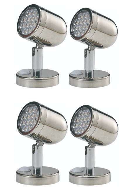 12V LED Bunk Reading Lights Stainless Steel 154 Lumen for Boat/Marine