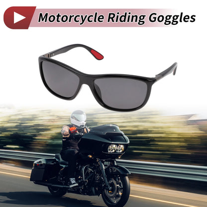 Goggles for Motorcycle Riding Gray Lens Black Frame Tri-acetel Cellulose