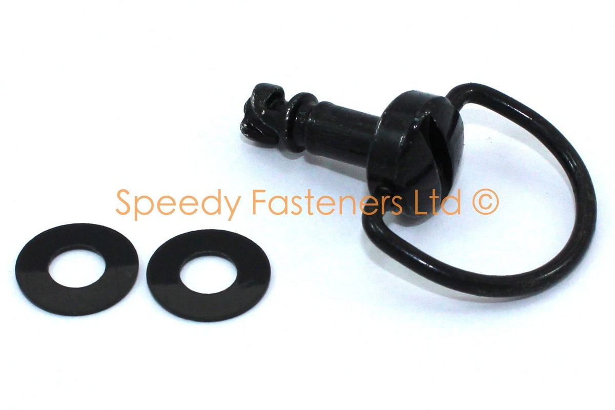 6x dzus 17mm Tornillos Tuercas Negro Cierres for Yamaha Honda
