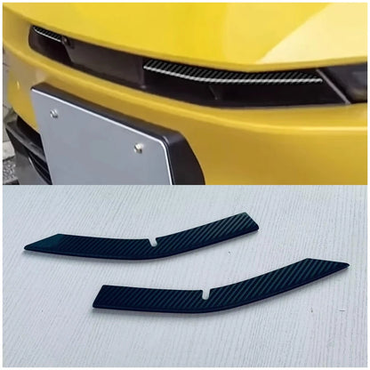 Front Upper Grilles Frame Cover Trim for Toyota Prius 2 x Steel Fiber (2023-2024)