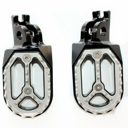 CNC Black Stainless Foot Pegs for Honda CRF250 Motorcycle (2004-2023)