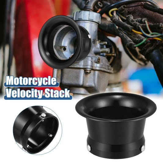 55mm Velocity Stack Carb Carburetor Air Filter Trumpet Black for Motorcycle ATV