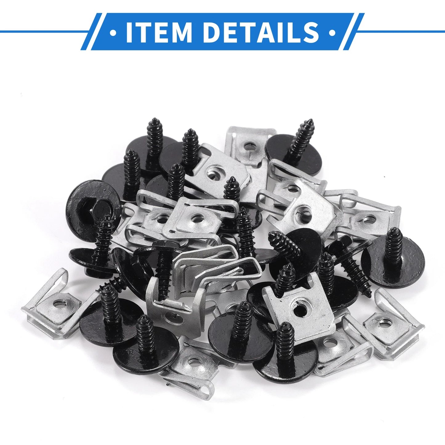 30 x Car Fender Liner Splash Shield Bumper Cover Screws for BMW 1 Series (2011)