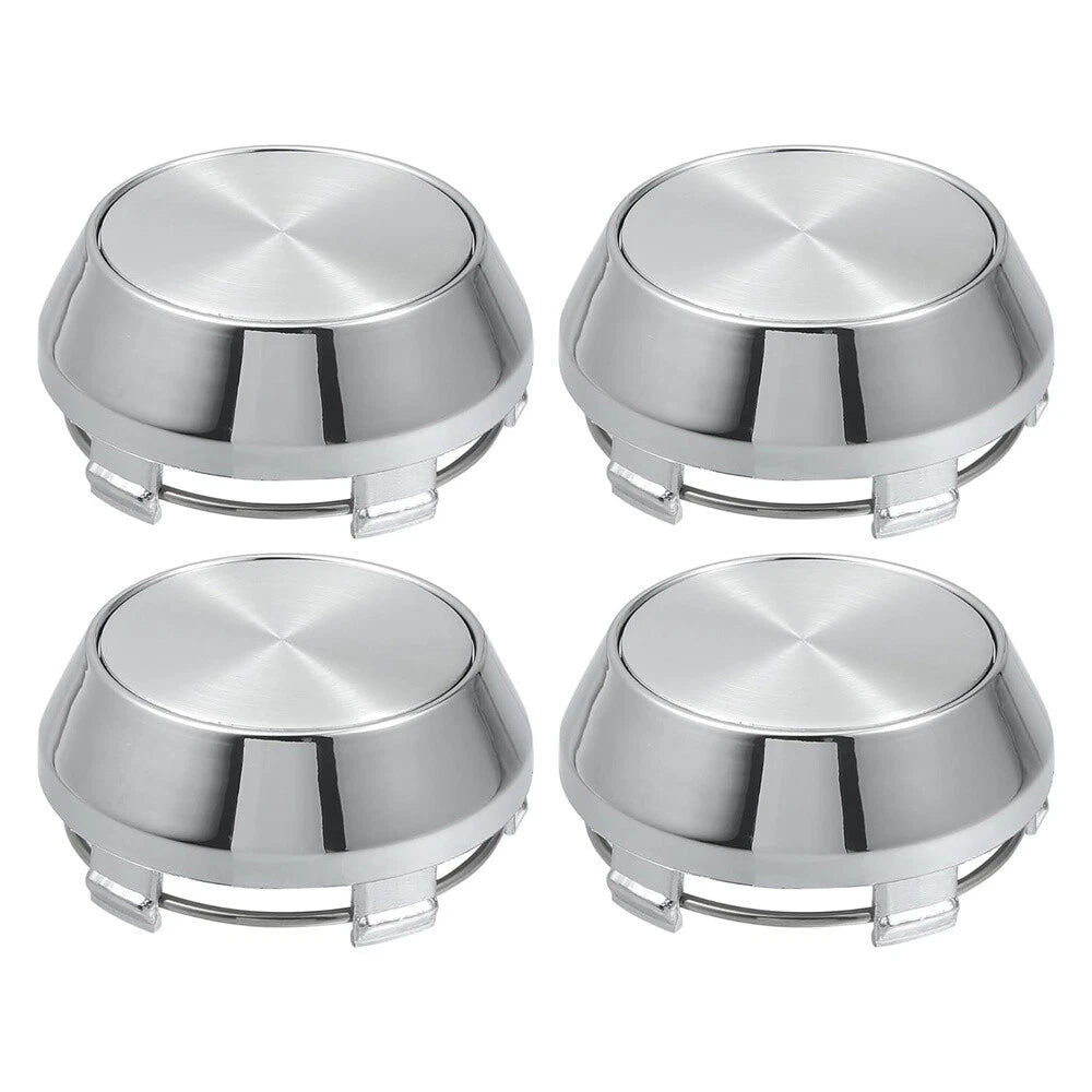 4 x ABS Chrome Silver Wheel Center Cap Rim Hub Cover 60mm for Universal (N/A)