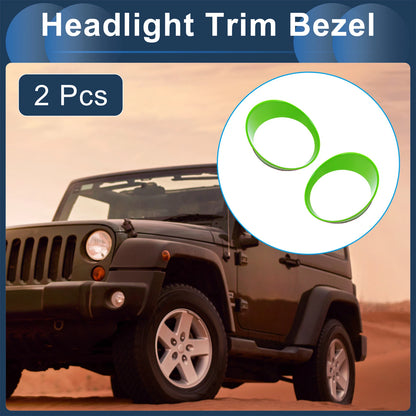 2 x Front Left & Right Headlight Trim Bezels for Jeep Wrangler (2027)