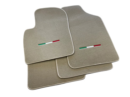 Beige Tailored Floor Mats for Fiat 500 (2008-2019) - AutoWin Premium Brand