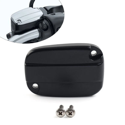 Black Brake Cylinder Reservoir Cover Cap for Harley Touring Road King Road Glide