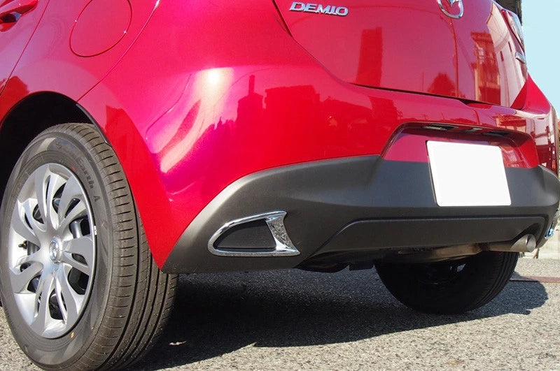 Triple Chrome Rear Fog Light Cover Trim for Mazda 2 (2015-2017)