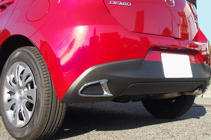 Triple Chrome Rear Fog Light Cover Trim for Mazda 2 (2015-2017)