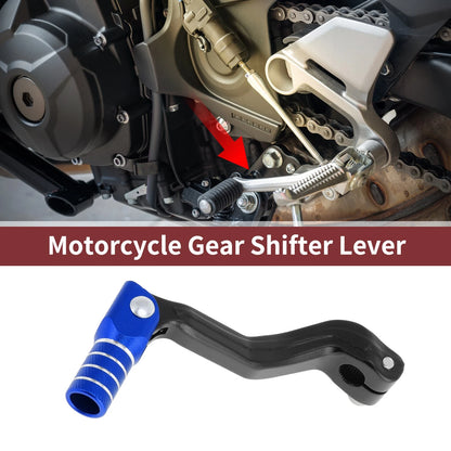 Folding Motorcycle Gear Shifter Lever Black Blue Silver Tone for Kayo T2