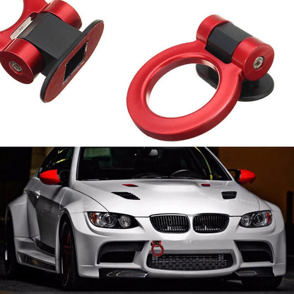 Fake Racing Tow Hook Ring for Car Trailer SUV Front Rear Bumper Decoration Red