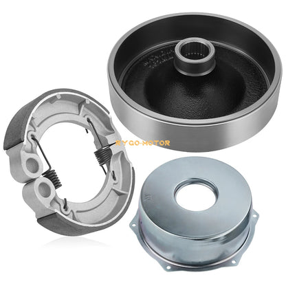 Rear Brake Drum Hub Cover with Shoes for Yamaha Grizzly (2007–2014)