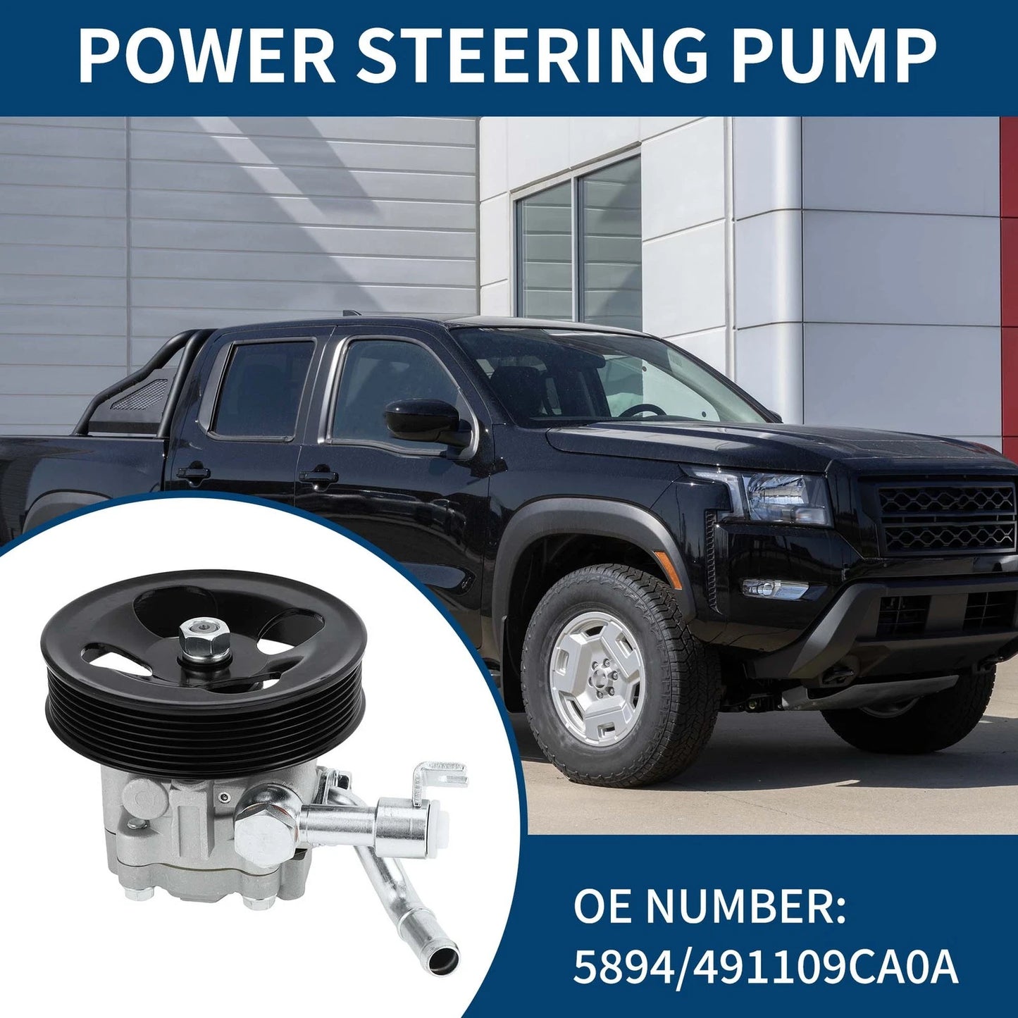 Power Steering Pump for Nissan Frontier (2005-2016) 1 Pc