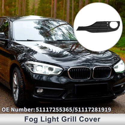 Left Front Fog Light Grill for BMW 320i (2013-2015) - 1 x Black Cover