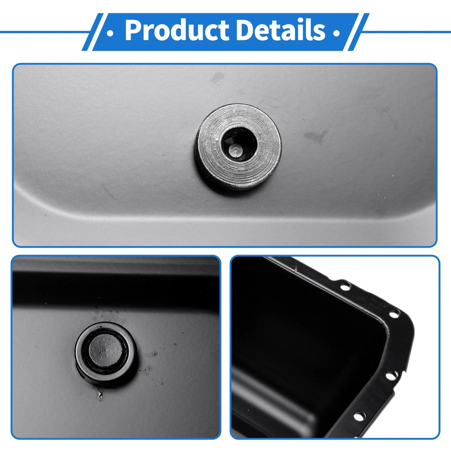 Engine Oil Pan for Dodge Ram 2500 Iron Black (2007-2010)