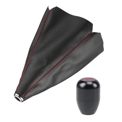 Universal 5 Speed Manual Shift Knob with Adapters & Cover for Various Models