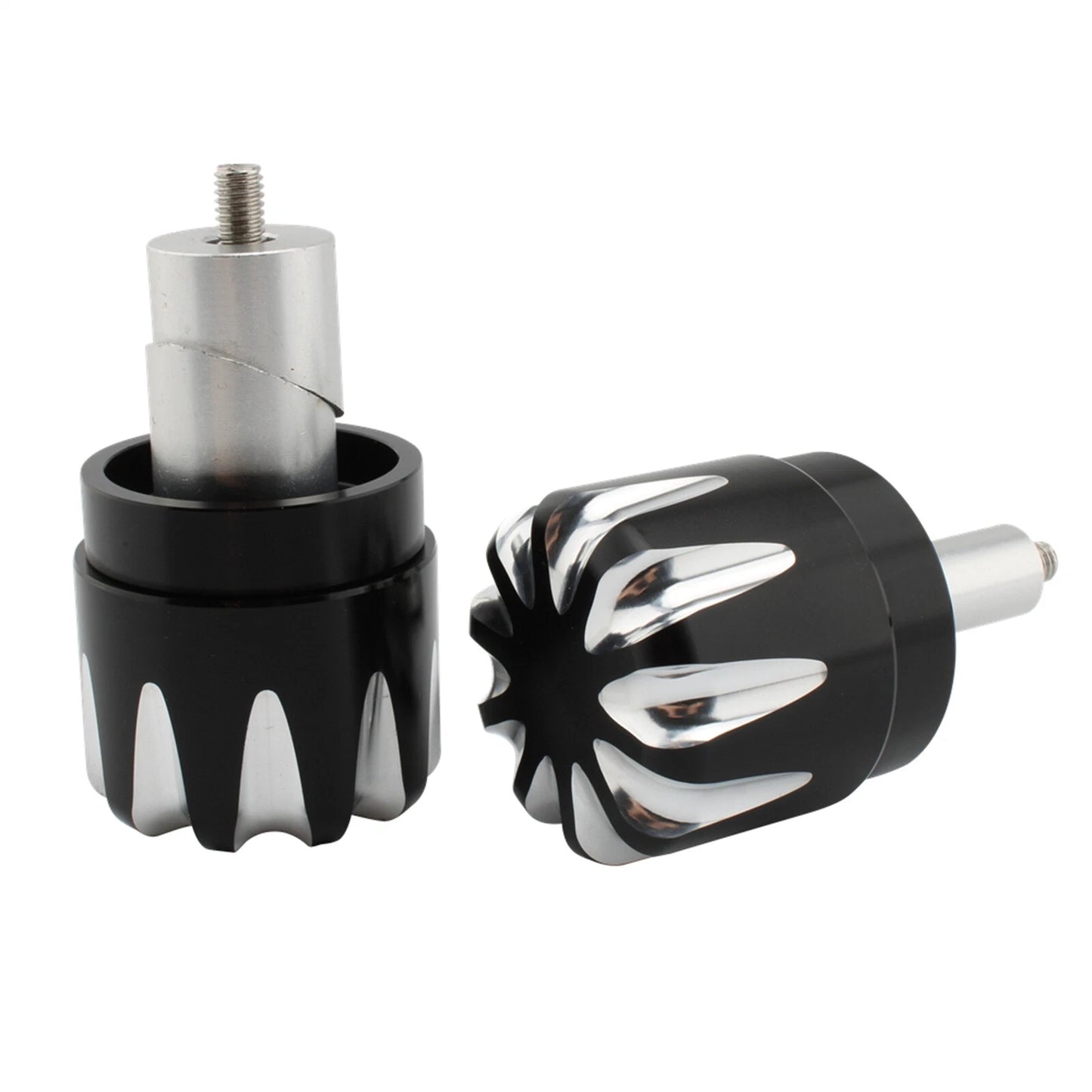 2 x Black White Front Wheel Axle Nut Cap Covers for BMW RnineT (2017-2022)