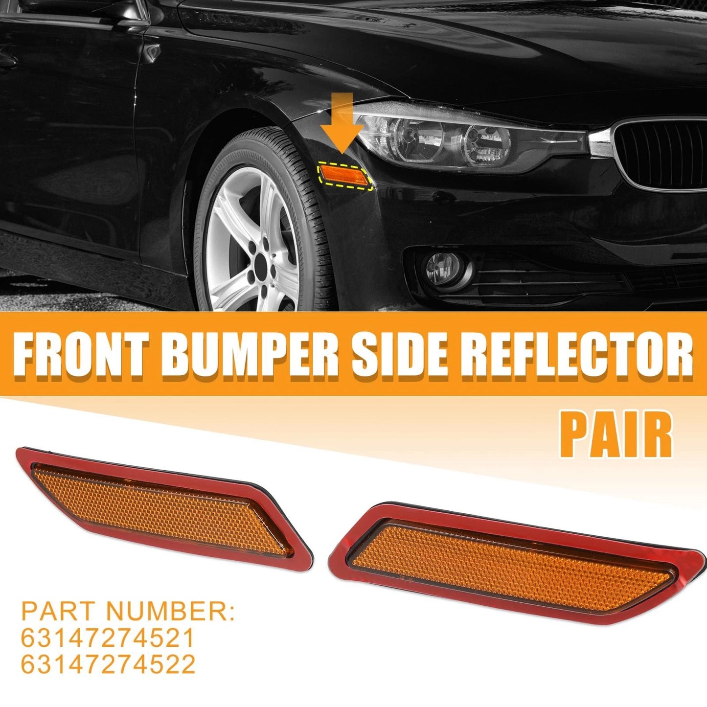 Bumper Reflector Side Marker  63147274522 for BMW F30 F31 3-Series (2013-2015)