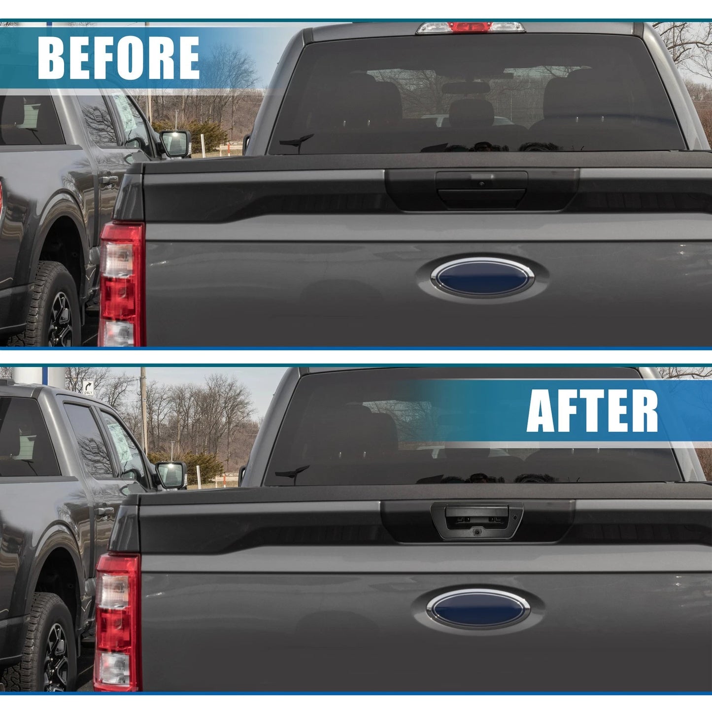 Car Rear Tailgate Handle with Backup Camera for Ford F-150 (2015-2017)
