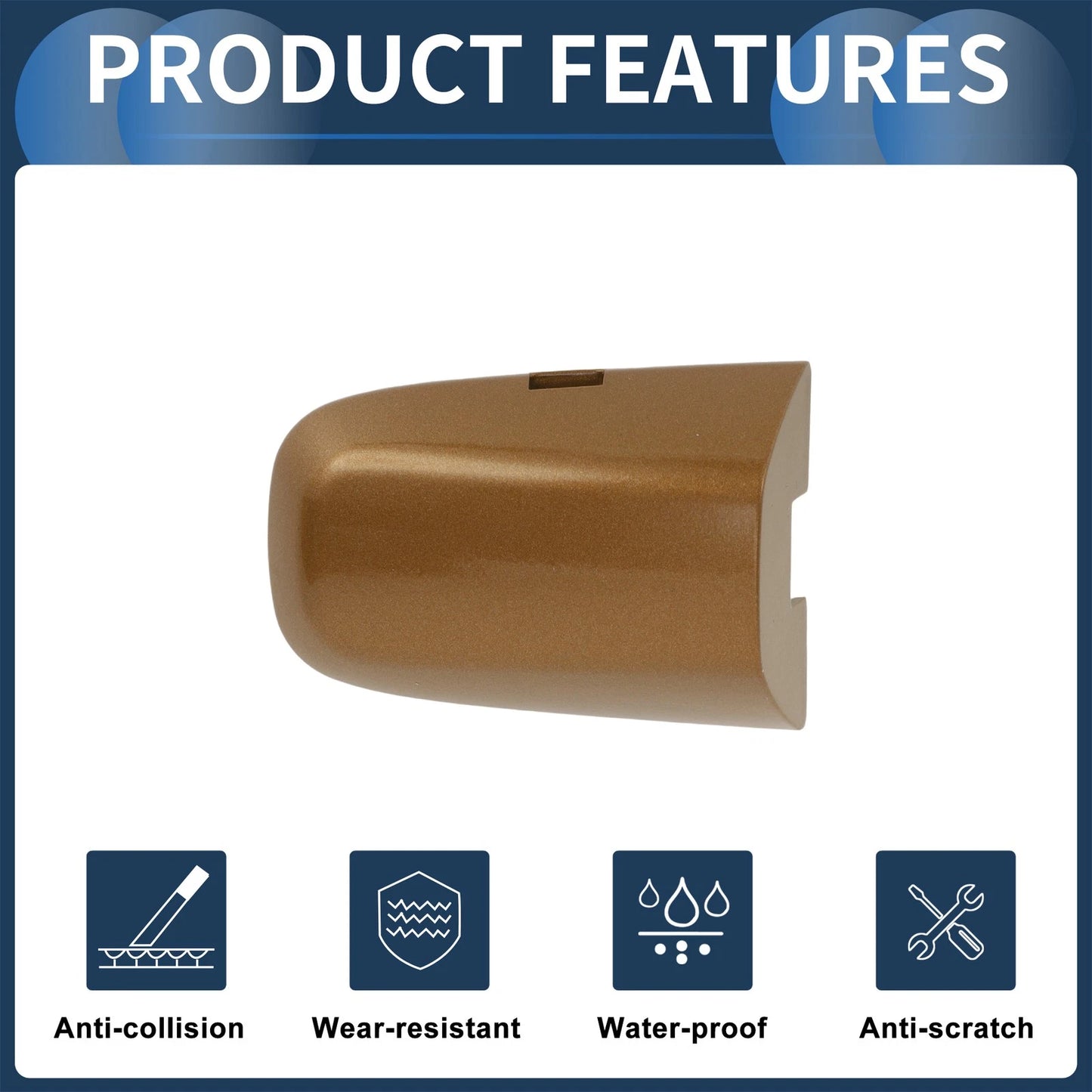 Front Left Door Handle Cover for Volvo XC60 (2015-2017) Copper Tone