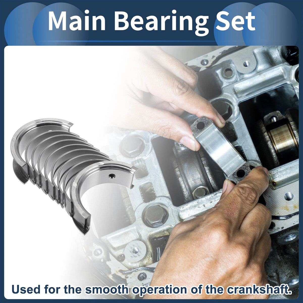 10 x Main Bearing Set for Mitsubishi L200 (1986-1995)