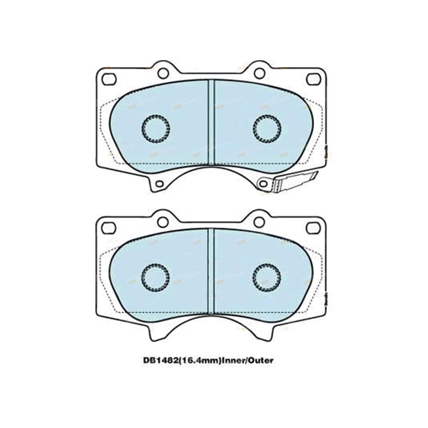 4WD Front Disc Brake Pad Set for Prado (2002–2018)