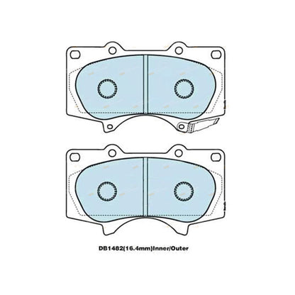 4WD Front Disc Brake Pad Set for Prado (2002–2018)