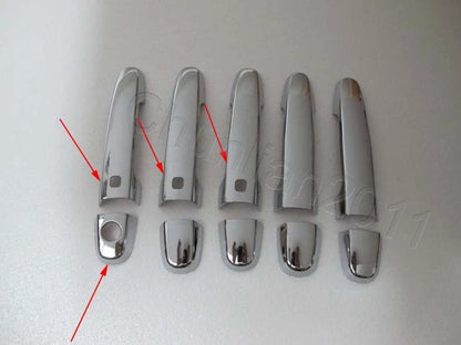 Chrome Door Handle Cover Trim for Toyota RAV4 Smart Keyhole (2006-2012)