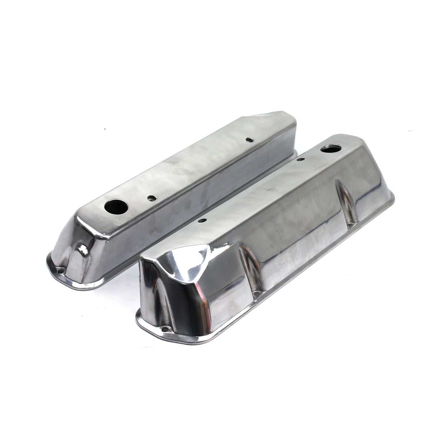 Polished Aluminum Tall Valve Covers w/ Hole for Holden 253 304 308 (VN)