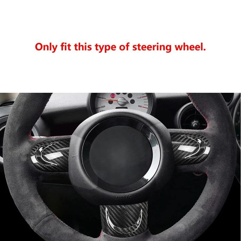 Dry Carbon Fiber Steering Wheel Cover Trim for Mini Cooper R55-R61