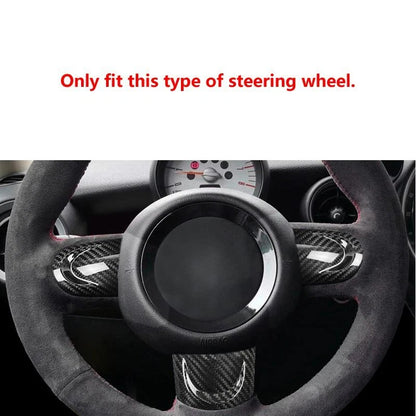 Dry Carbon Fiber Steering Wheel Cover Trim for Mini Cooper R55-R61
