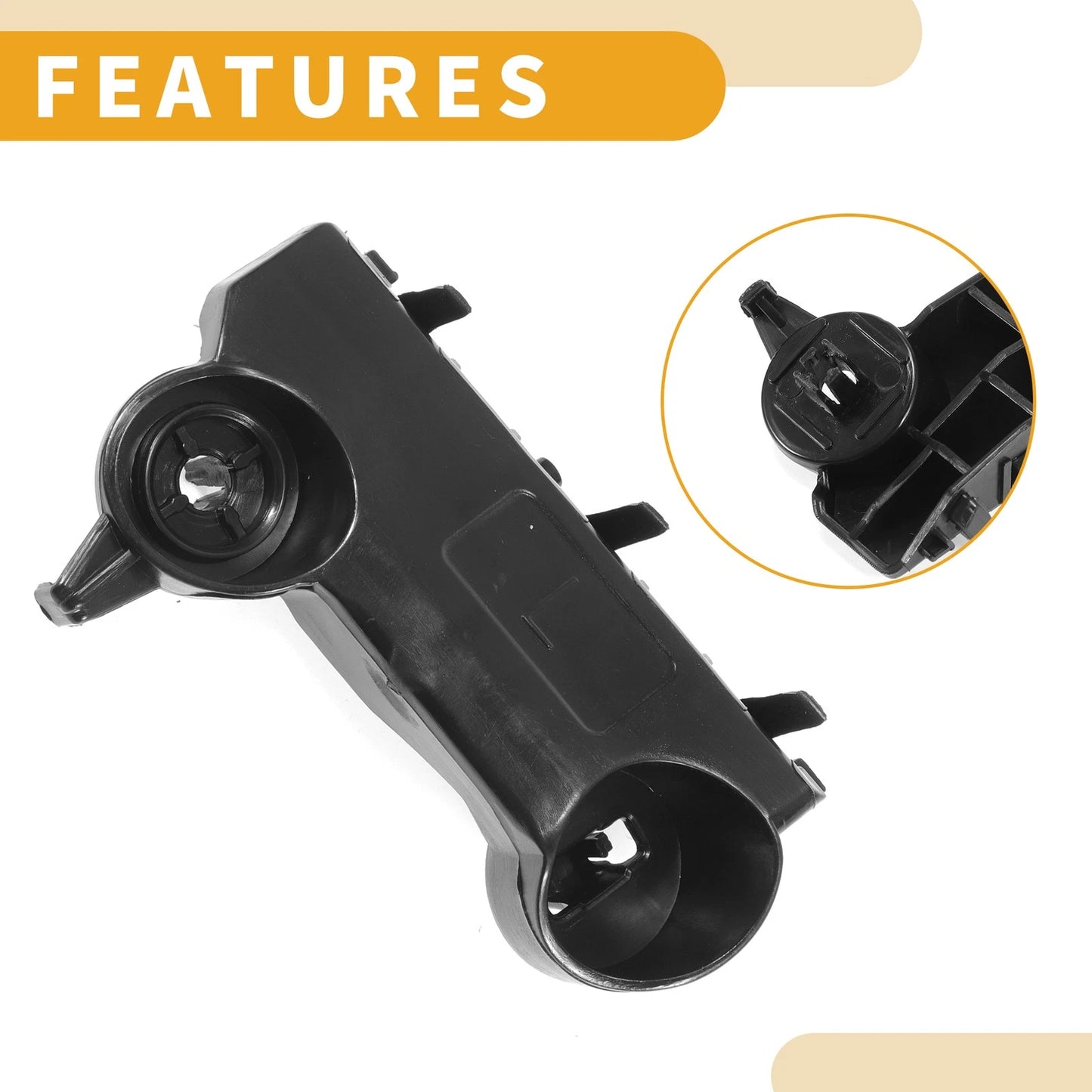 LH Front Bumper Support Bracket for Nissan Altima (2019-2021) 1 Pc Black ABS