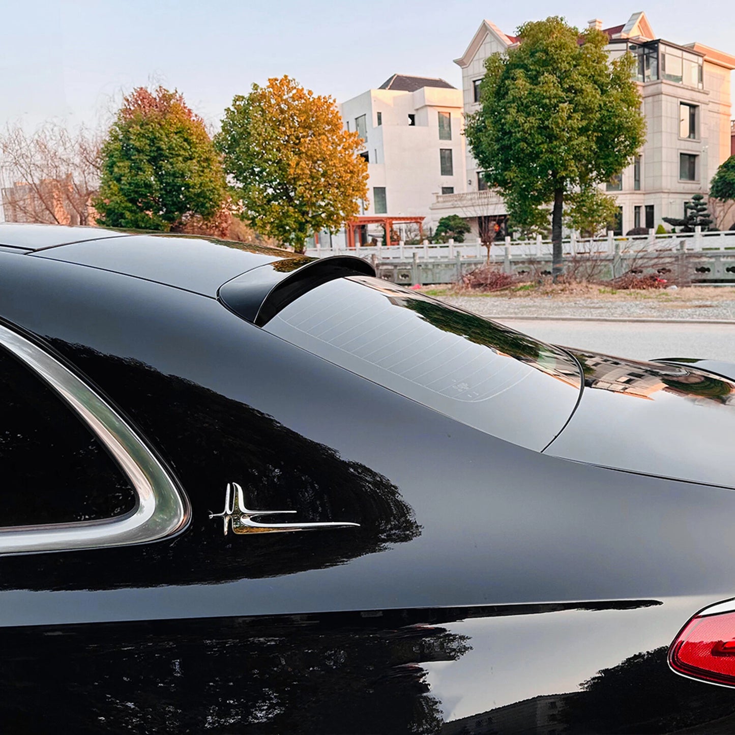 Rear Boot Spoiler Lip for Benz W214 E Class E260 E300 (2024-2026) Black