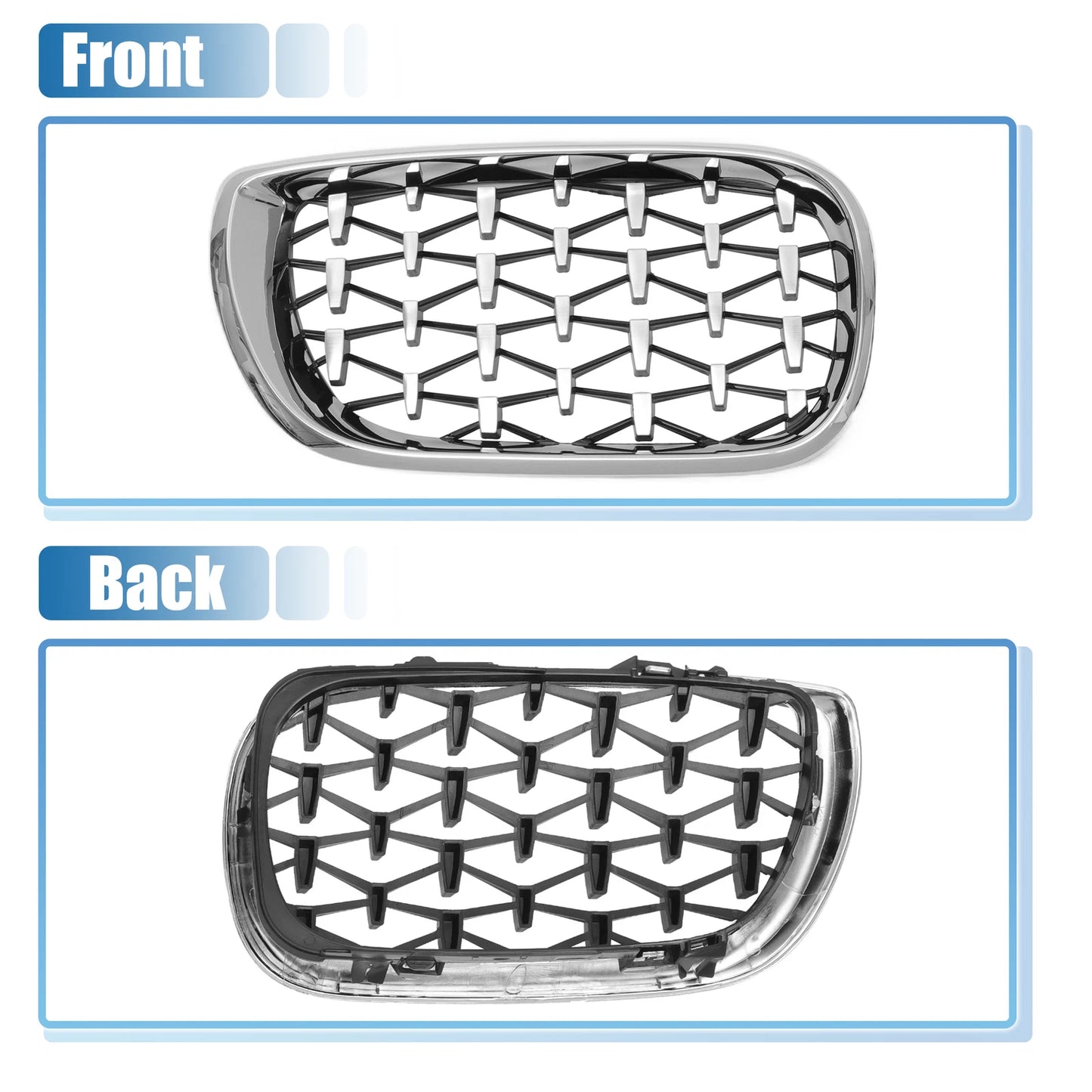 Front Hood Bumper Grille for BMW 3 Series E46 (2002-2005)
