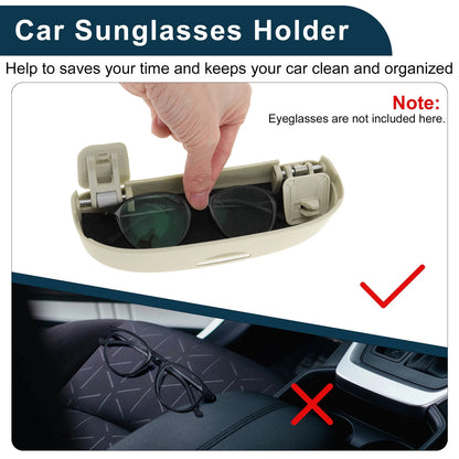 Sunglasses Case for Honda Accord 2018-2024 Eyeglasses Holder Storage Beige