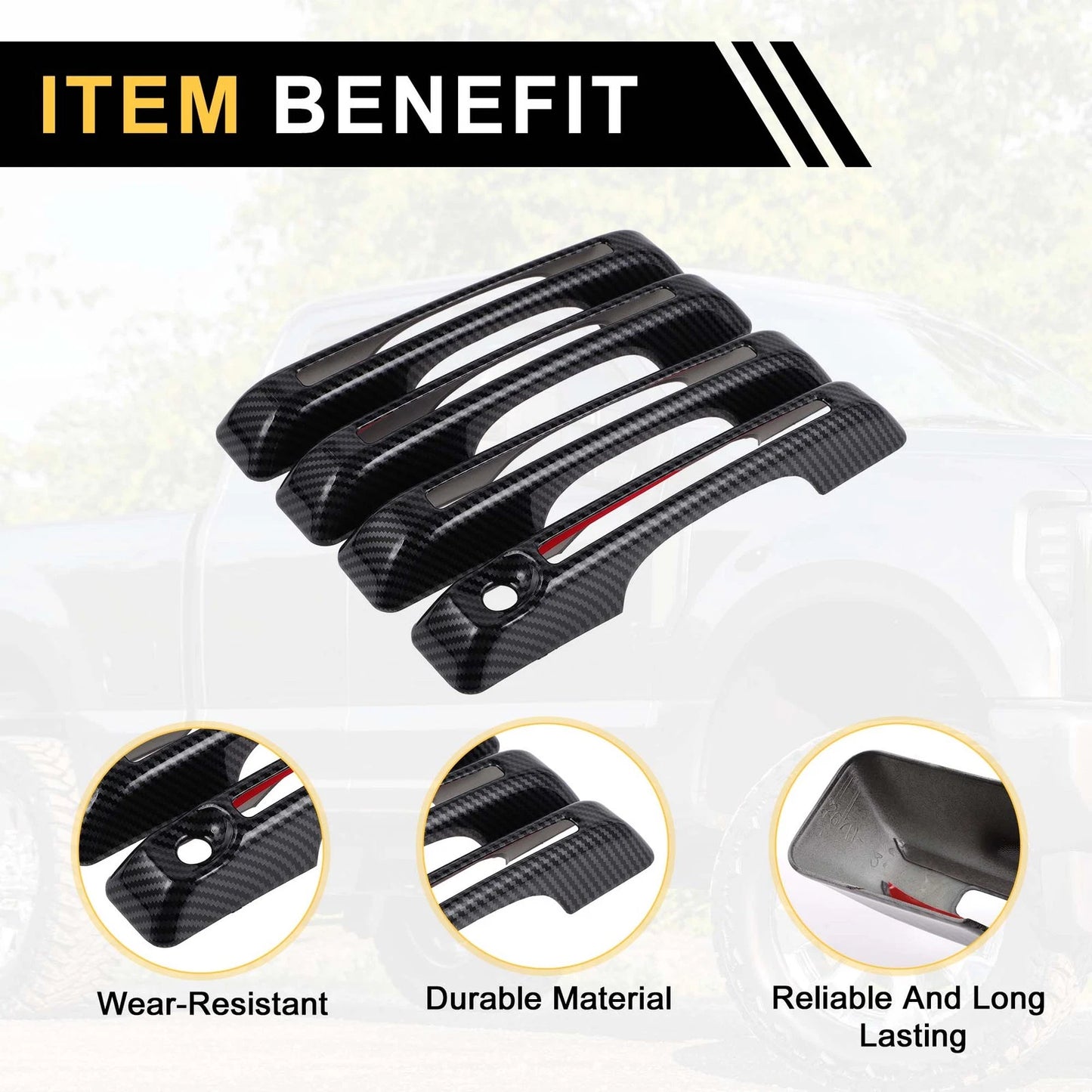 4 x Exterior Door Handle Covers for Ford Maverick (2022-2023)