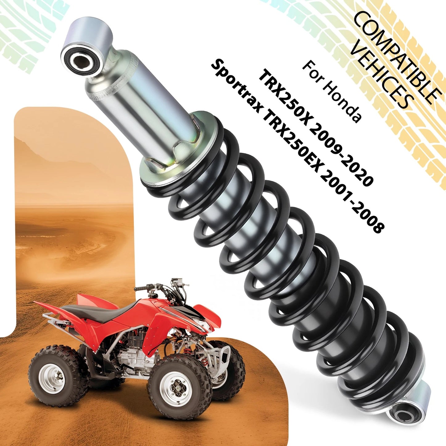 Rear Coil-Over Shock Absorber for Honda Sportrax TRX250EX/TRX250X 2001-2020