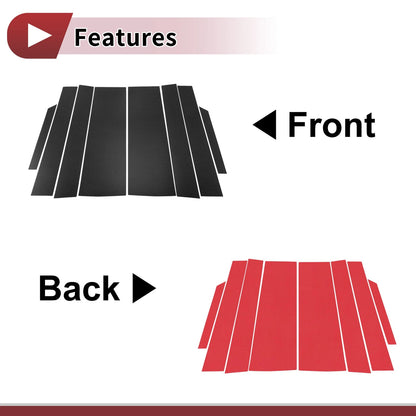 8 Pcs Carbon Fiber Car Door Pillar Window Trim for Toyota Noah (2008-2013)