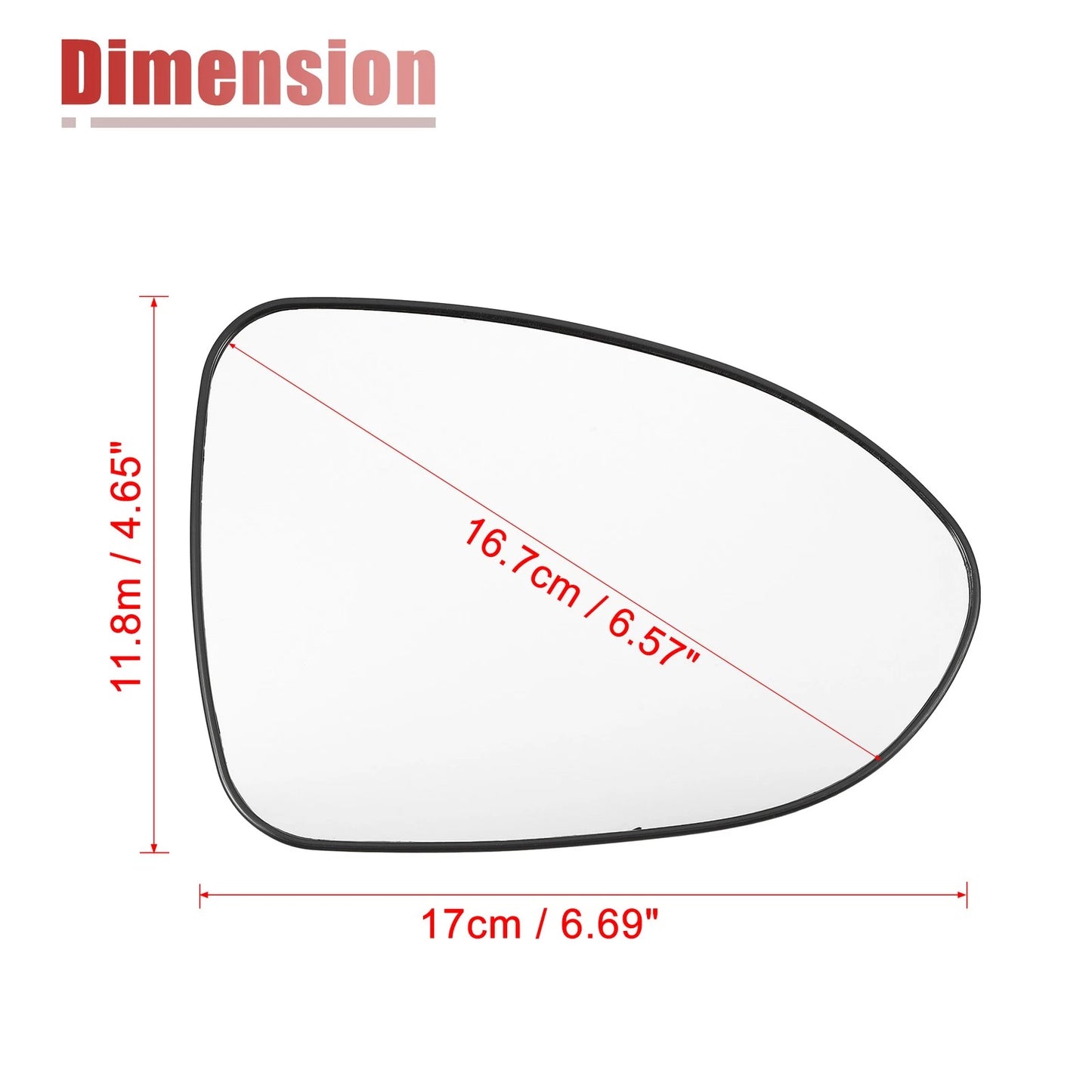 Heated Rearview Mirror Glass for Kia RIO (2012-2017)