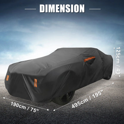 Waterproof Aluminum Film Car Cover for Chevy Camaro (2010 - 2021) Zipper Black