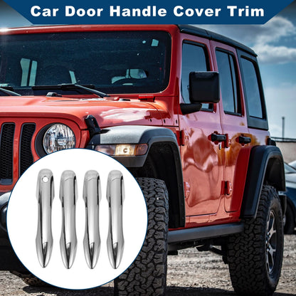 Silver Tone Car Door Handle Cover Trim for Toyota Camry (2018-2024)