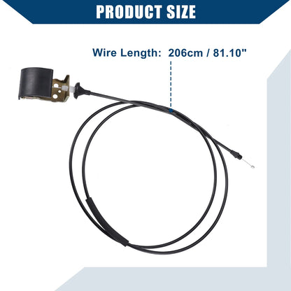 Hood Release Cable for Ford Ranger (1998-2011) Durable Plastic Black