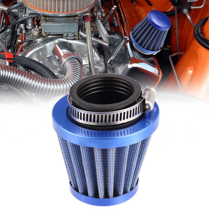 38mm Air Filter Cleaner Round Tapered Blue for Motorcycle