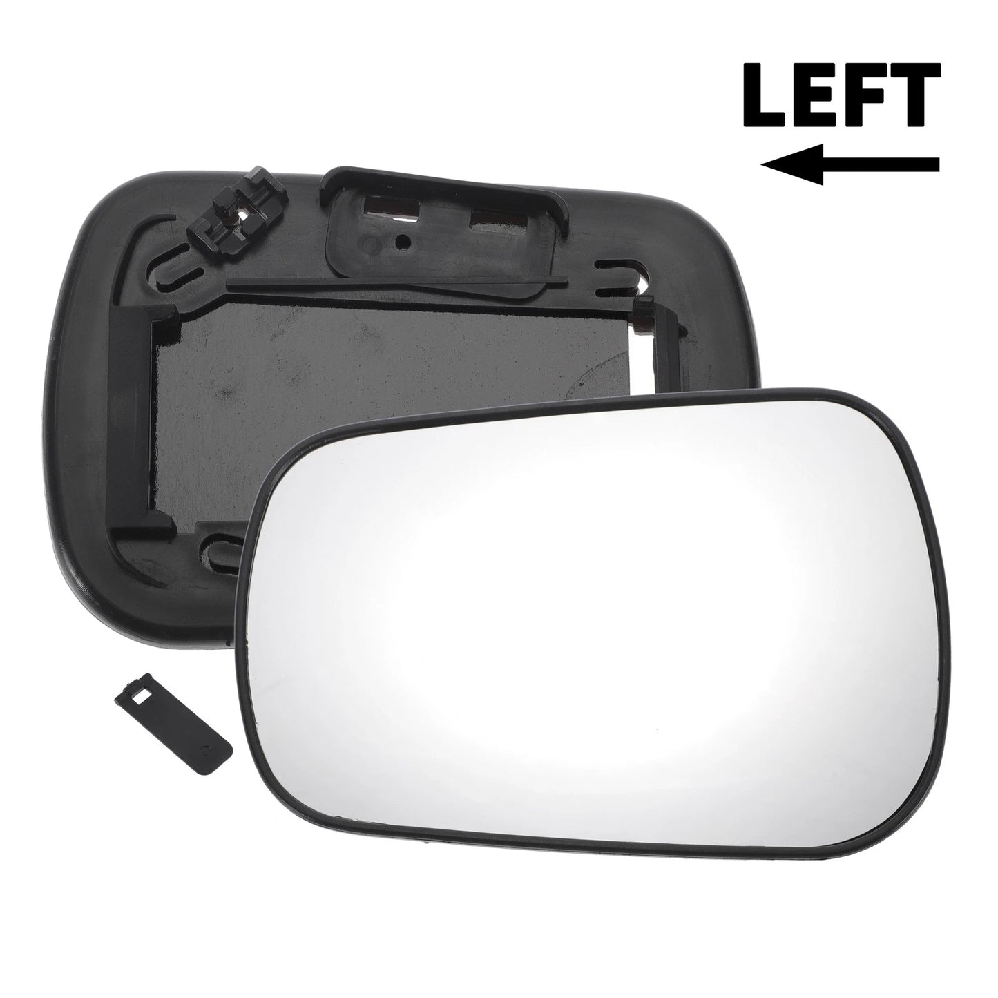 Left Side White Mirror Glass for Ford Fiesta (2002-2005)