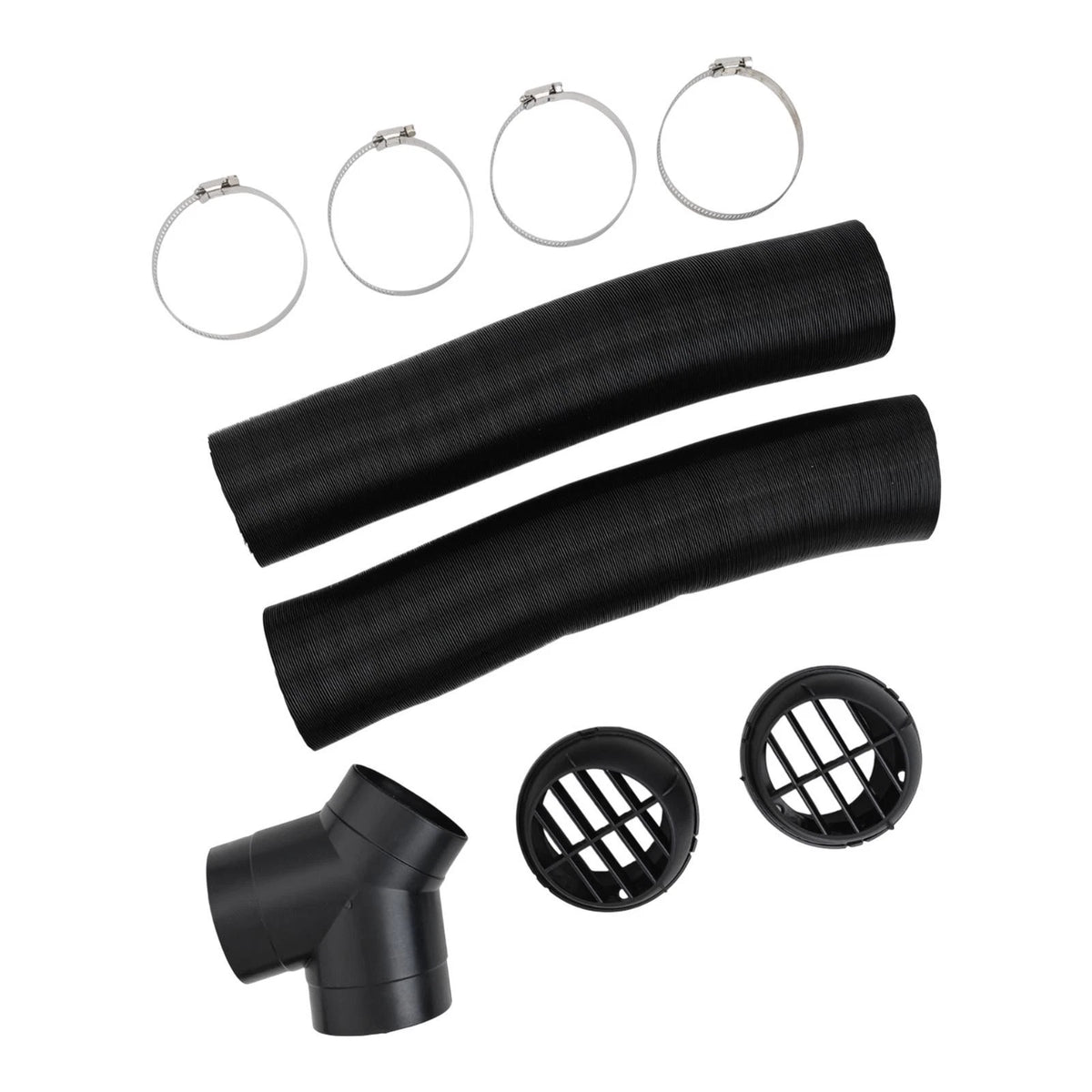 75mm Air Diesel Heater Exhaust Y Pipe 2 Outlets 4 Clamps